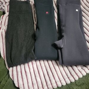 Lucky Brand Black and Gray Leggings Set